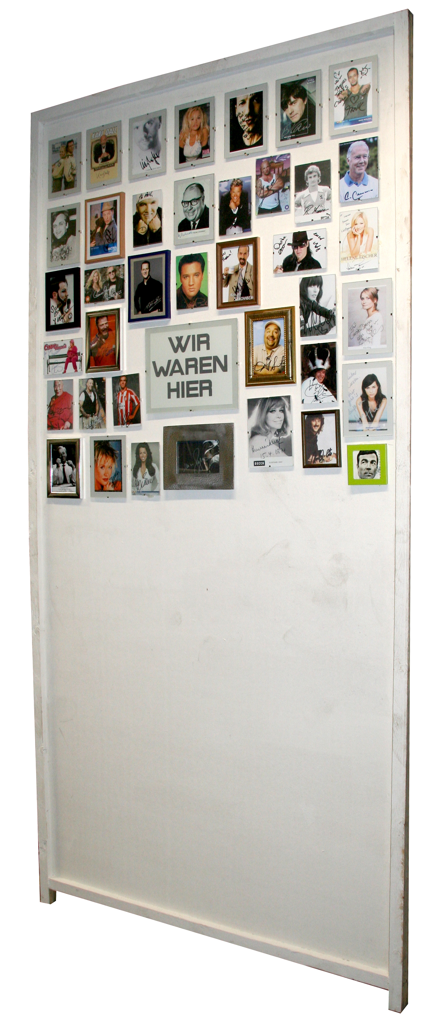 Stellwand VIP "02" 250 x 125m,  mit 40 gerahmten Bildern & Autogrammkarten